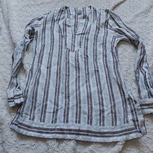 Craig Taylor Beachy Boho Linen Tunic Small Lagenlook Casual
